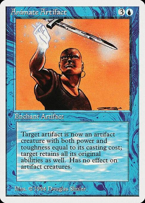 Animate Artifact, carta Magic di tipo Enchantment — Aura illustrata da Douglas Shuler