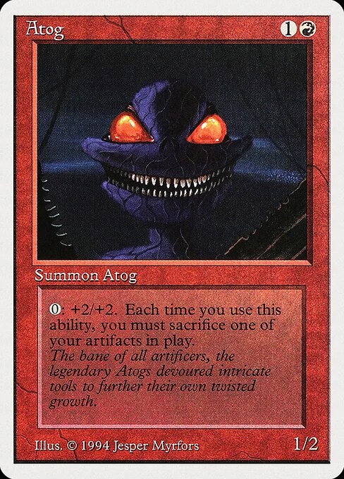 Atog, carta Magic di tipo Creature — Atog illustrata da Jesper Myrfors