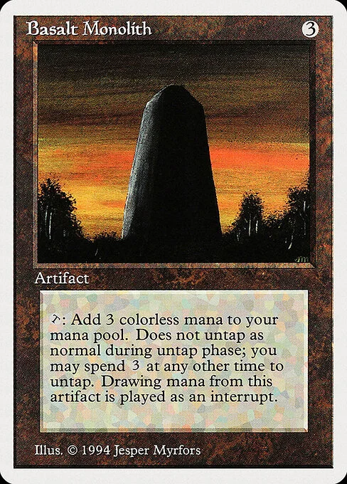 Basalt Monolith, carta Magic di tipo Artifact illustrata da Jesper Myrfors