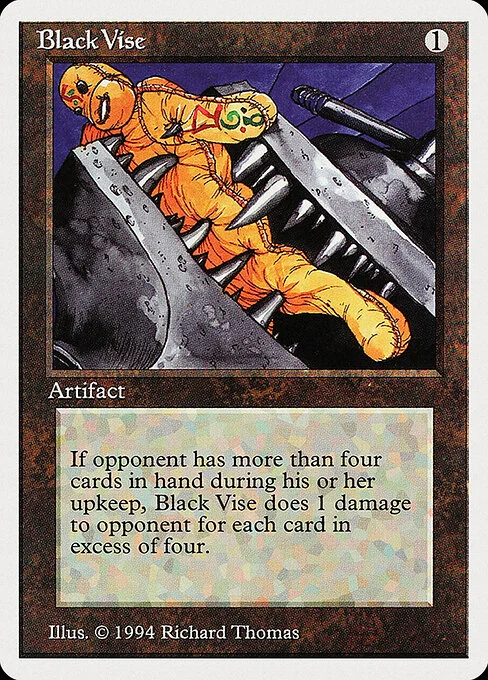 Black Vise, carta Magic di tipo Artifact illustrata da Richard Thomas