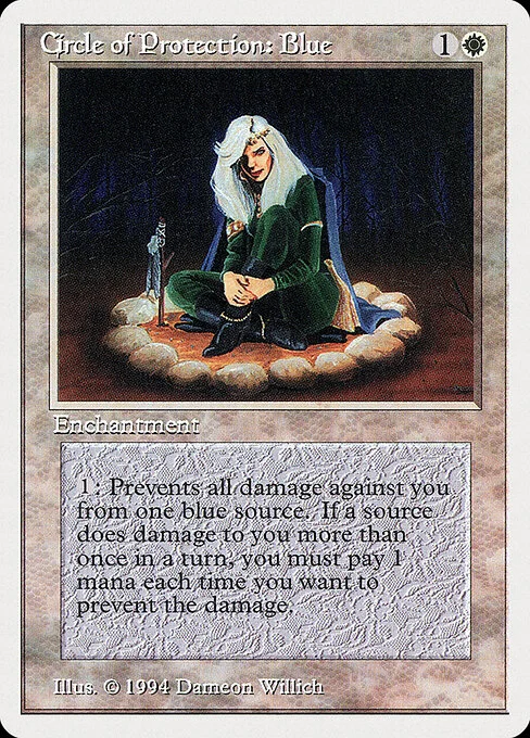 Circle of Protection: Blue, carta Magic di tipo Enchantment illustrata da Dameon Willich