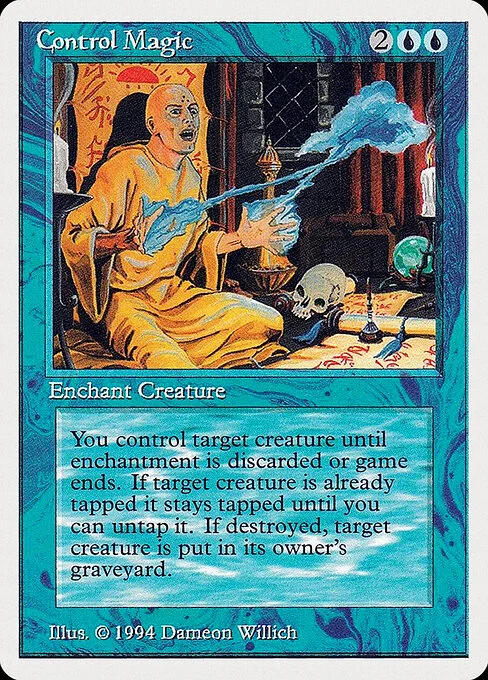 Control Magic, carta Magic di tipo Enchantment — Aura illustrata da Dameon Willich