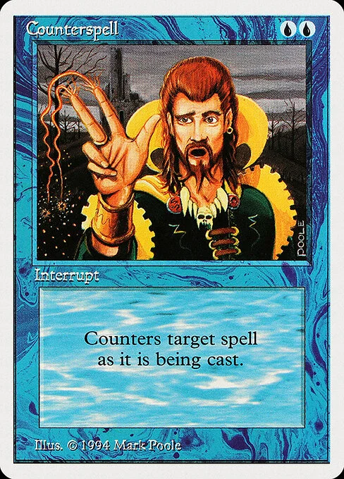 Counterspell, carta Magic di tipo Instant illustrata da Mark Poole