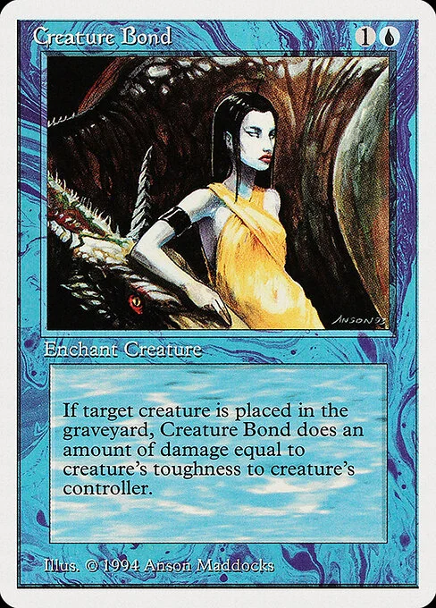 Creature Bond, carta Magic di tipo Enchantment — Aura illustrata da Anson Maddocks