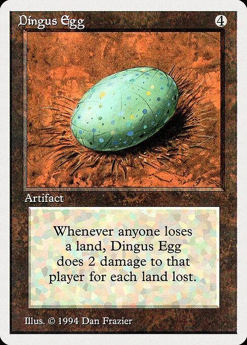 Dingus Egg, carta Magic di tipo Artifact illustrata da Dan Frazier