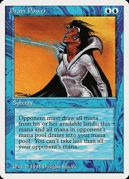 Drain Power, carta Magic di tipo Sorcery illustrata da Douglas Shuler