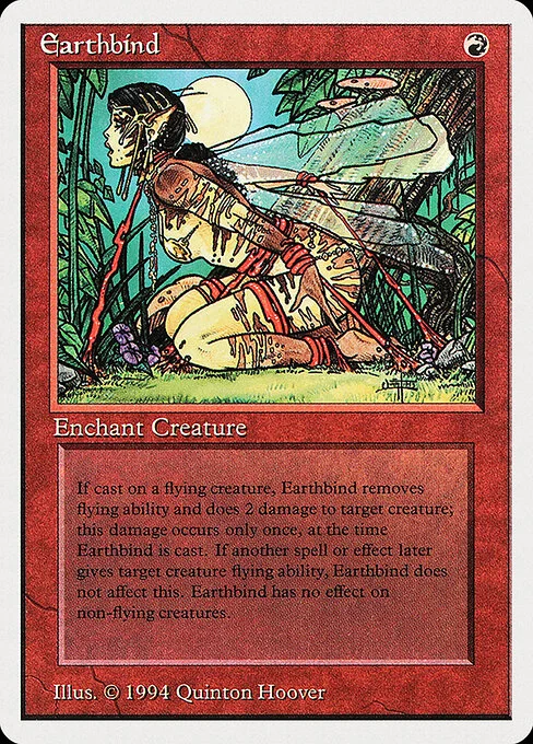 Earthbind, carta Magic di tipo Enchantment — Aura illustrata da Quinton Hoover