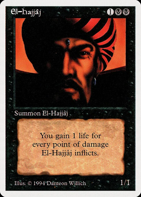 El-Hajjâj, carta Magic di tipo Creature — Human Wizard illustrata da Dameon Willich