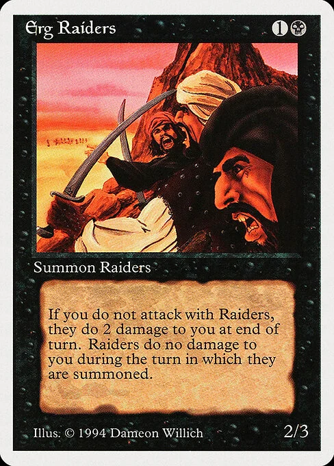 Erg Raiders, carta Magic di tipo Creature — Human Warrior illustrata da Dameon Willich