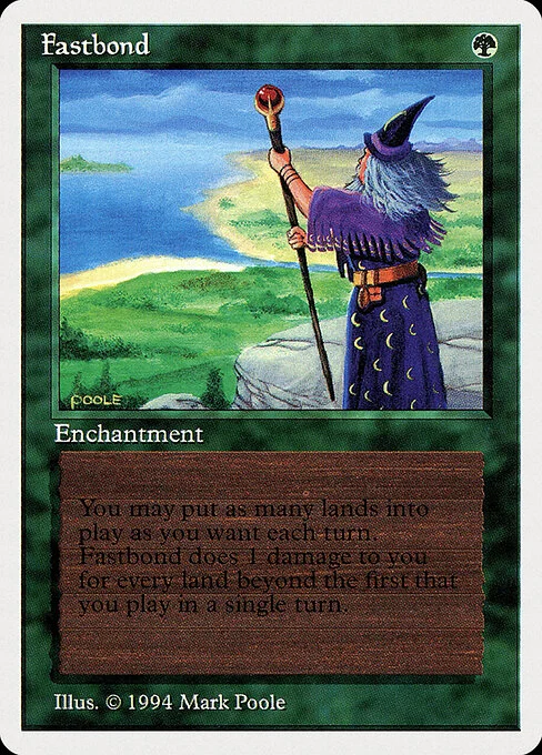 Fastbond, carta Magic di tipo Enchantment illustrata da Mark Poole