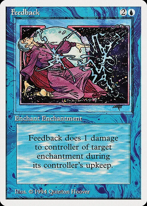 Feedback, carta Magic di tipo Enchantment — Aura illustrata da Quinton Hoover