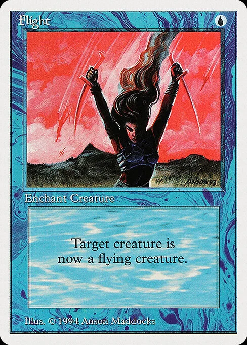 Flight, carta Magic di tipo Enchantment — Aura illustrata da Anson Maddocks