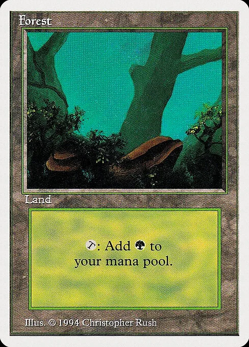 Forest, carta Magic di tipo Basic Land — Forest illustrata da Christopher Rush