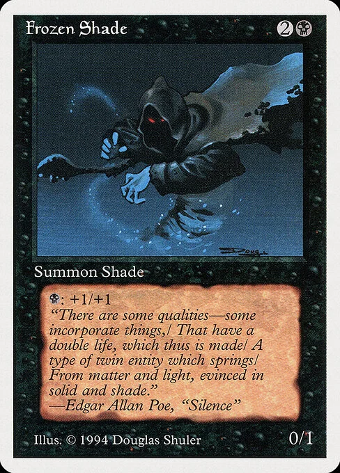 Frozen Shade, carta Magic di tipo Creature — Shade illustrata da Douglas Shuler