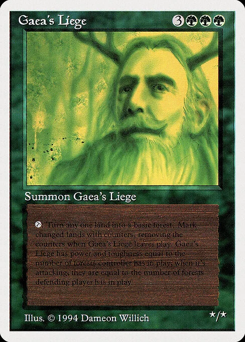 Gaea's Liege, carta Magic di tipo Creature — Avatar illustrata da Dameon Willich