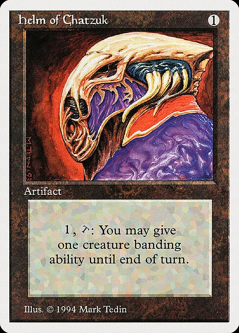 Helm of Chatzuk, carta Magic di tipo Artifact illustrata da Mark Tedin