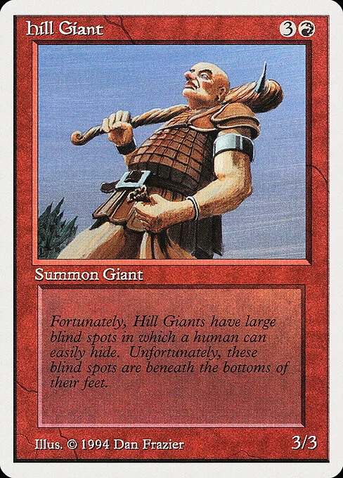 Hill Giant, carta Magic di tipo Creature — Giant illustrata da Dan Frazier