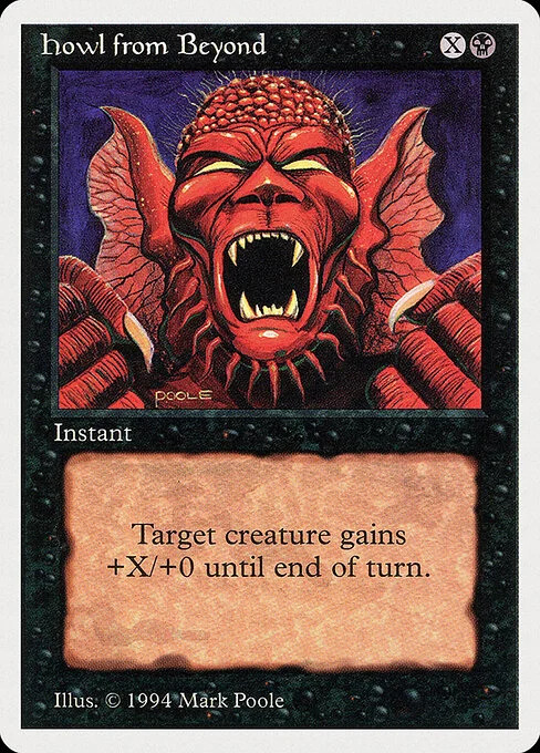 Howl from Beyond, carta Magic di tipo Instant illustrata da Mark Poole