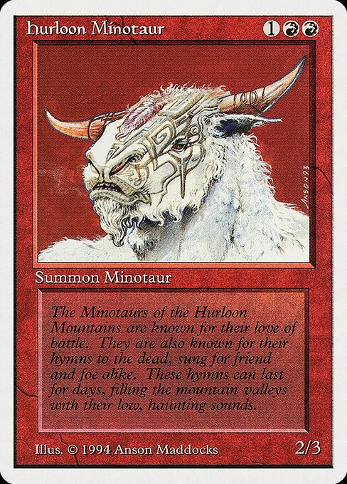 Hurloon Minotaur, carta Magic di tipo Creature — Minotaur illustrata da Anson Maddocks