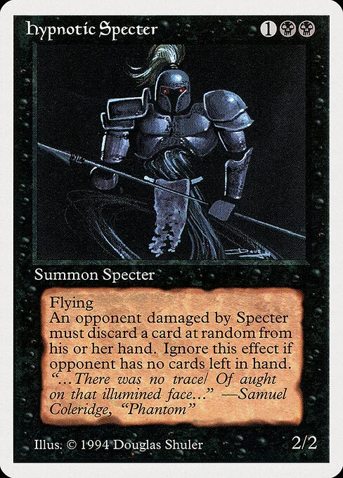 Hypnotic Specter, carta Magic di tipo Creature — Specter illustrata da Douglas Shuler