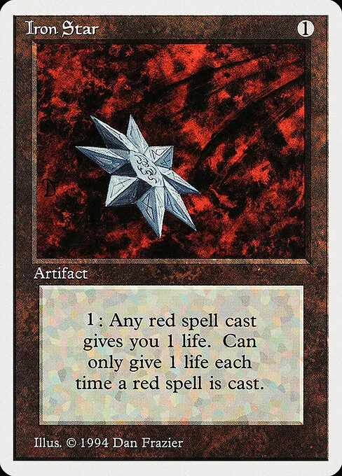 Iron Star, carta Magic di tipo Artifact illustrata da Dan Frazier