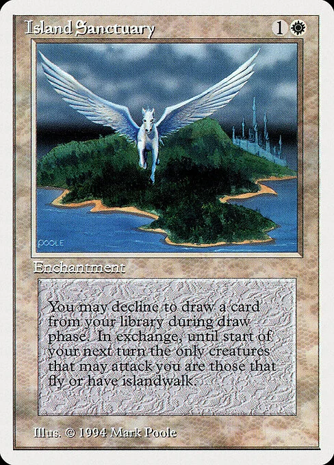 Island Sanctuary, carta Magic di tipo Enchantment illustrata da Mark Poole