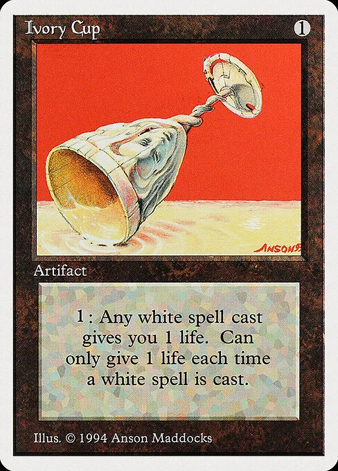 Ivory Cup, carta Magic di tipo Artifact illustrata da Anson Maddocks