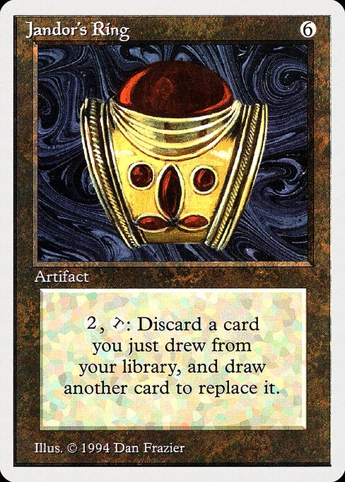 Jandor's Ring, carta Magic di tipo Artifact illustrata da Dan Frazier