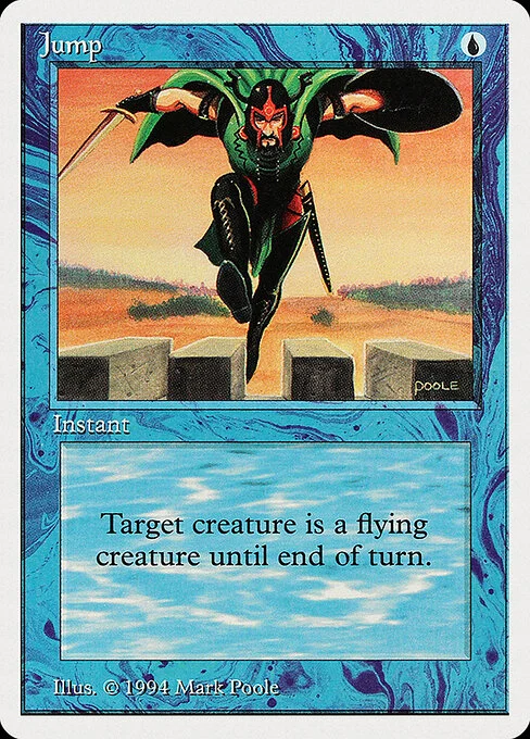 Jump, carta Magic di tipo Instant illustrata da Mark Poole