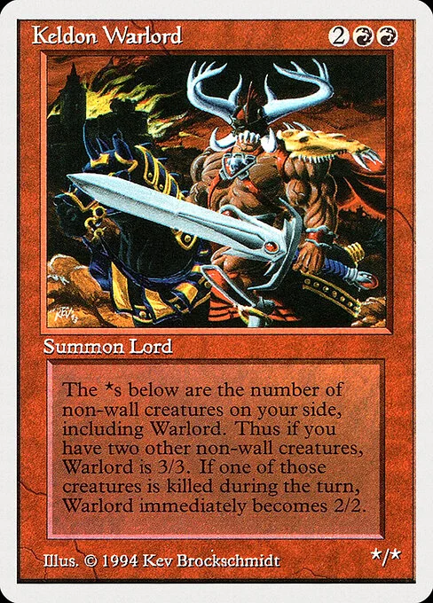 Keldon Warlord, carta Magic di tipo Creature — Human Barbarian illustrata da Kev Brockschmidt