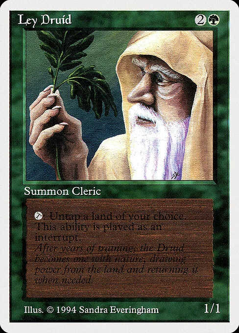 Ley Druid, carta Magic di tipo Creature — Human Druid illustrata da Sandra Everingham