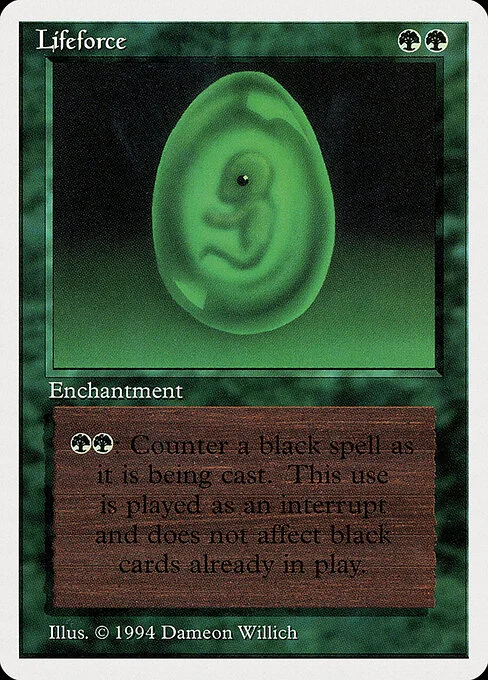 Lifeforce, carta Magic di tipo Enchantment illustrata da Dameon Willich