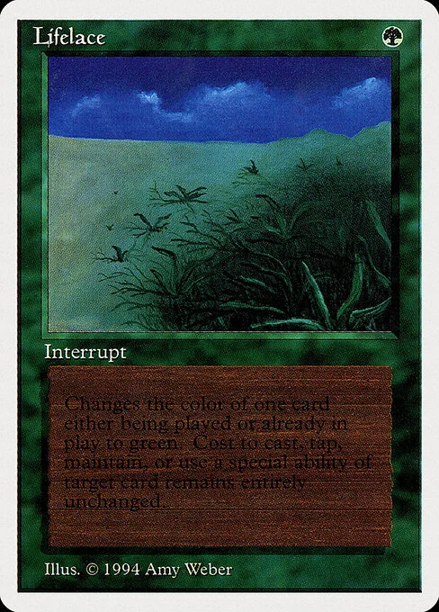 Lifelace, carta Magic di tipo Instant illustrata da Amy Weber