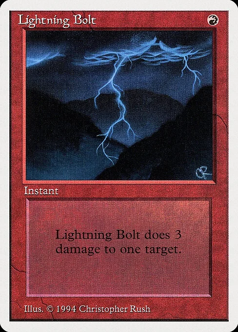 Lightning Bolt, carta Magic di tipo Instant illustrata da Christopher Rush