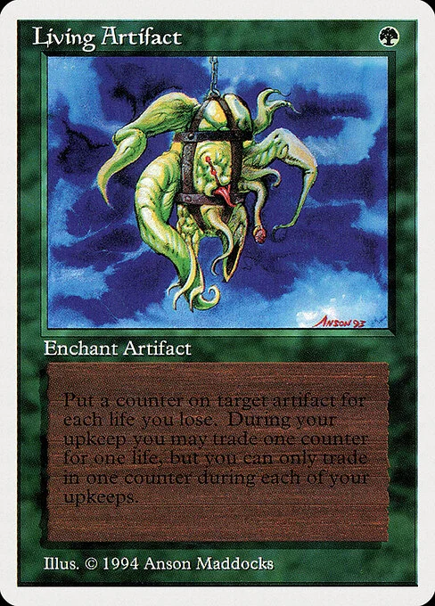 Living Artifact, carta Magic di tipo Enchantment — Aura illustrata da Anson Maddocks