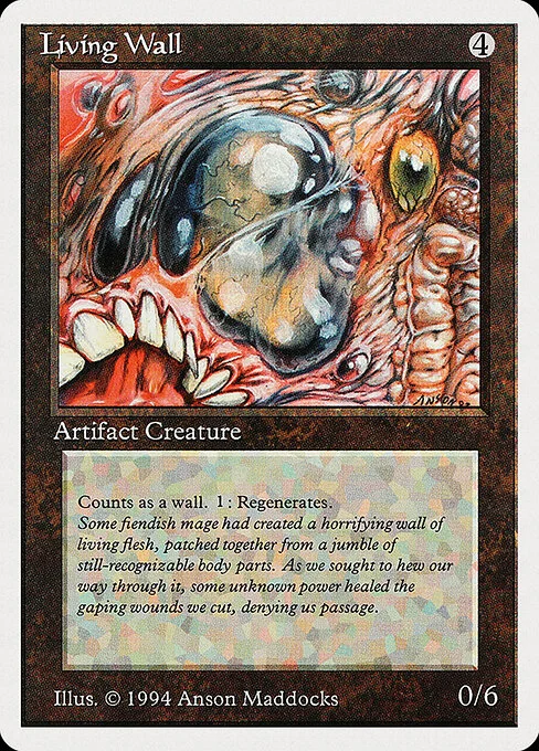Living Wall, carta Magic di tipo Artifact Creature — Wall illustrata da Anson Maddocks