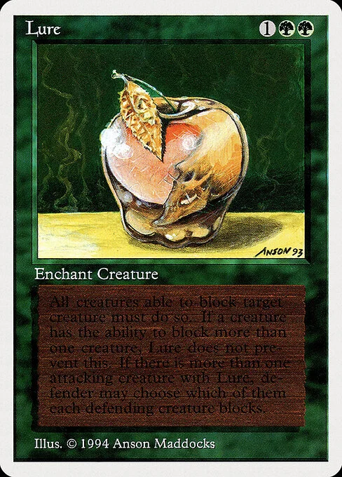 Lure, carta Magic di tipo Enchantment — Aura illustrata da Anson Maddocks