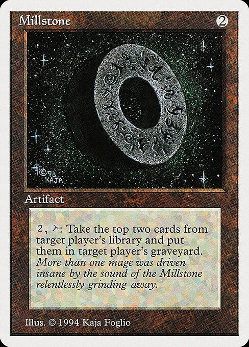Millstone, carta Magic di tipo Artifact illustrata da Kaja Foglio