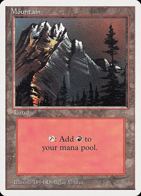Mountain, carta Magic di tipo Basic Land — Mountain illustrata da Douglas Shuler
