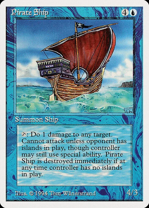 Pirate Ship, carta Magic di tipo Creature — Human Pirate illustrata da Tom Wänerstrand