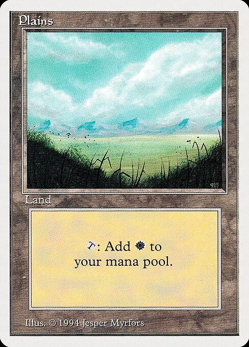 Plains, carta Magic di tipo Basic Land — Plains illustrata da Jesper Myrfors