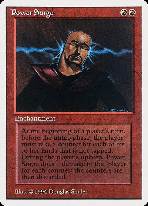 Power Surge, carta Magic di tipo Enchantment illustrata da Douglas Shuler