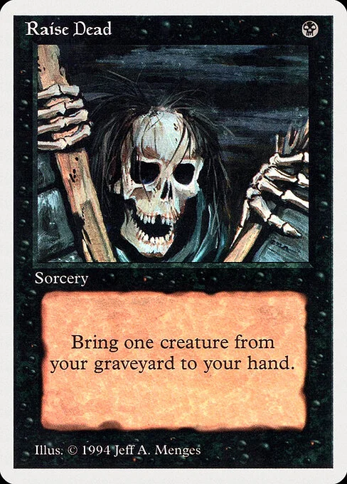 Raise Dead, carta Magic di tipo Sorcery illustrata da Jeff A. Menges