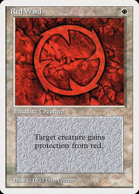 Red Ward, carta Magic di tipo Enchantment — Aura illustrata da Dan Frazier