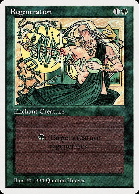 Regeneration, carta Magic di tipo Enchantment — Aura illustrata da Quinton Hoover