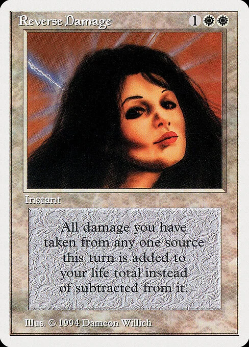 Reverse Damage, carta Magic di tipo Instant illustrata da Dameon Willich