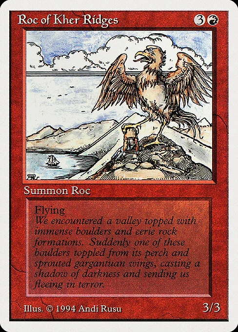 Roc of Kher Ridges, carta Magic di tipo Creature — Bird illustrata da Andi Rusu