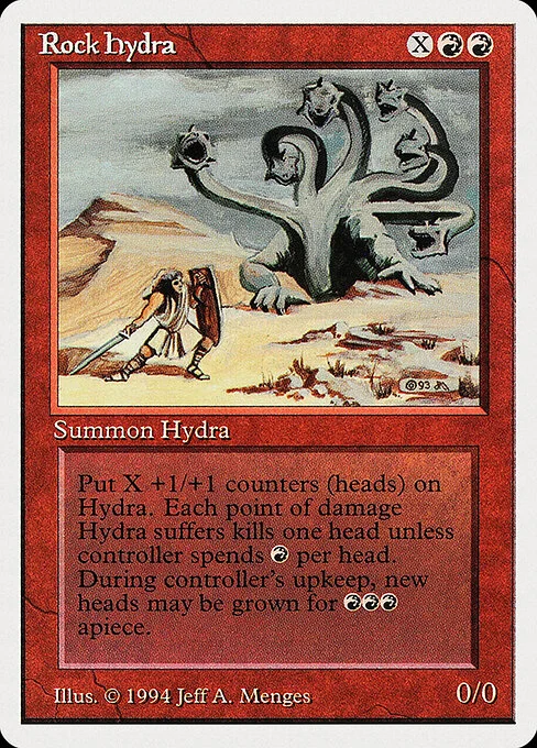Rock Hydra, carta Magic di tipo Creature — Hydra illustrata da Jeff A. Menges