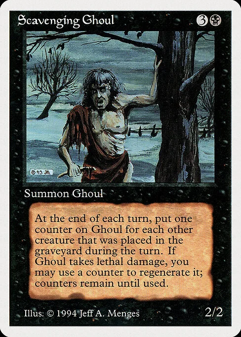 Scavenging Ghoul, carta Magic di tipo Creature — Zombie illustrata da Jeff A. Menges