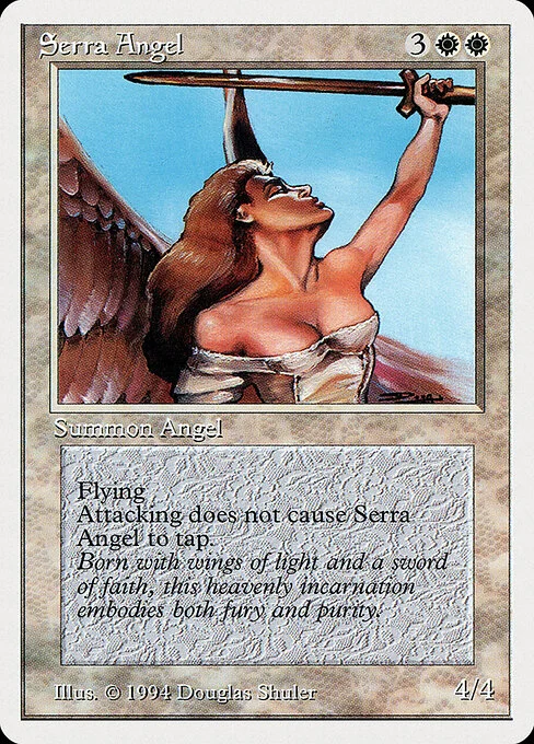 Serra Angel, carta Magic di tipo Creature — Angel illustrata da Douglas Shuler